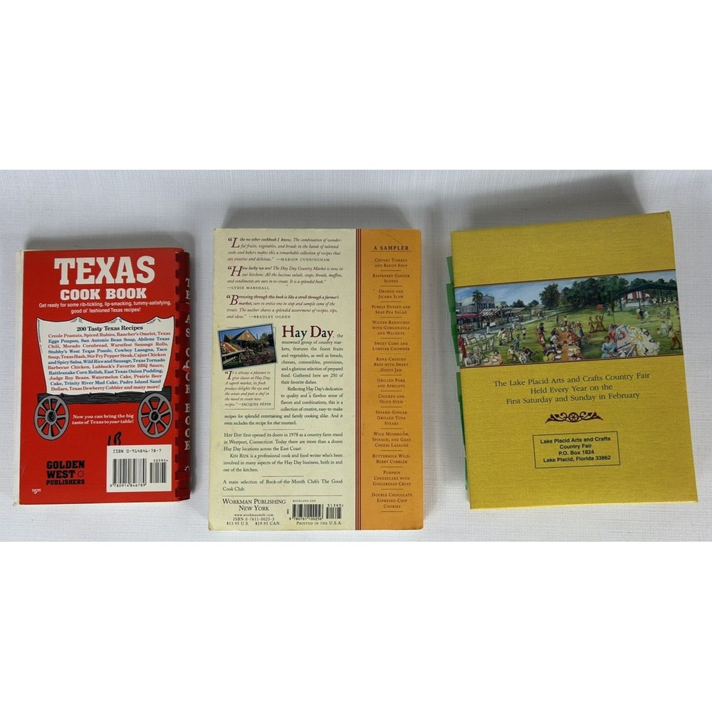 Lot of 3 Cookbooks: The Hay Day Country‎ , Texas Cookbook, Lake Placid Country - Picture 2 of 16